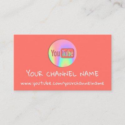 CHANNEL NAME YOUTUBER LOGO QR CODE CORAL