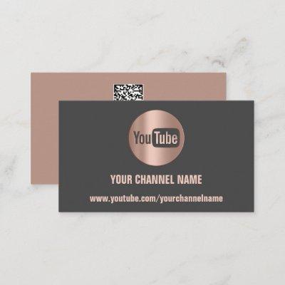 CHANNEL NAME YOUTUBER LOGO QR CODE GRAY