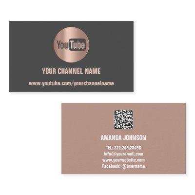 CHANNEL NAME YOUTUBER LOGO QR CODE GRAY