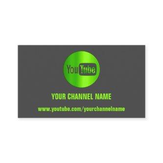 CHANNEL NAME YOUTUBER LOGO QR CODE GREY GREEN