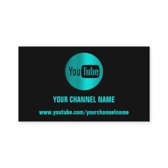 CHANNEL NAME YOUTUBER LOGO QR CODE MINT BLACK