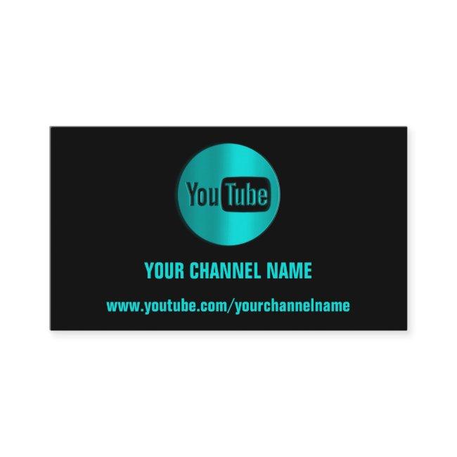 CHANNEL NAME YOUTUBER LOGO QR CODE MINT BLACK