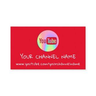 CHANNEL NAME YOUTUBER LOGO QR CODE RED