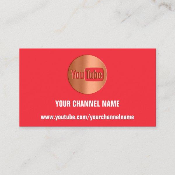 CHANNEL NAME YOUTUBER LOGO QR CODE RED COPPER