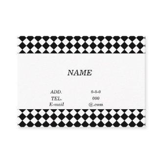 Character Blank Custom Check (Black× White) Busine