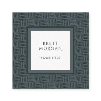 Charcoal Gray Black Lines Square