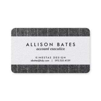 Charcoal Gray Pinstripe Tweed Slate Black Fabric
