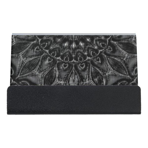 Charcoal Mandala  Desk  Holder