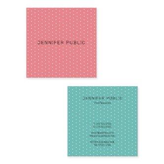 Charisma Red & Light Teal Elegant Simple Template Square