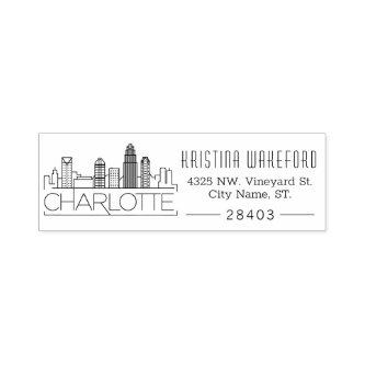 Charlotte City | Custom Address Self-inking Stamp