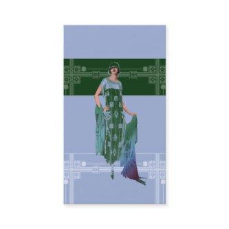 Charlotte's Shawl: 1920s Fashion in Blue & Green