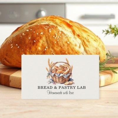 Charming Basket of bread and wheat Bakery