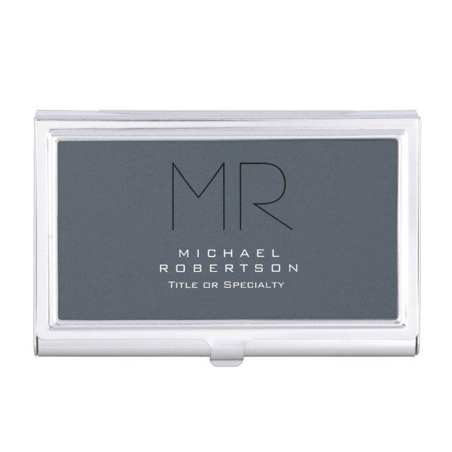 Charming Modern Monogram Gray Clean Case