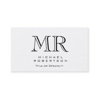 Charming Modern Monogram White Clean