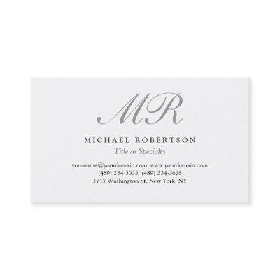 Charming Script Monogram White Black