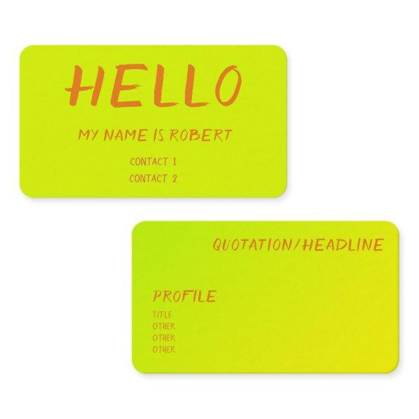 chartreuse yellow  -  Hello