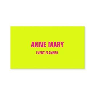 Chartreuse Yellow Hot Pink Wedding Event Planner