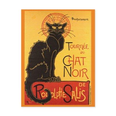 Chat Noir Steinlen Belle Epoque Vintage Art Postcard