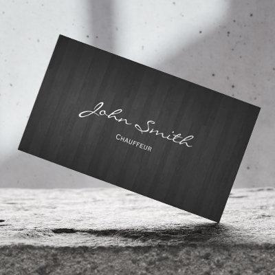 Chauffeur Driver Elegant Dark Wood