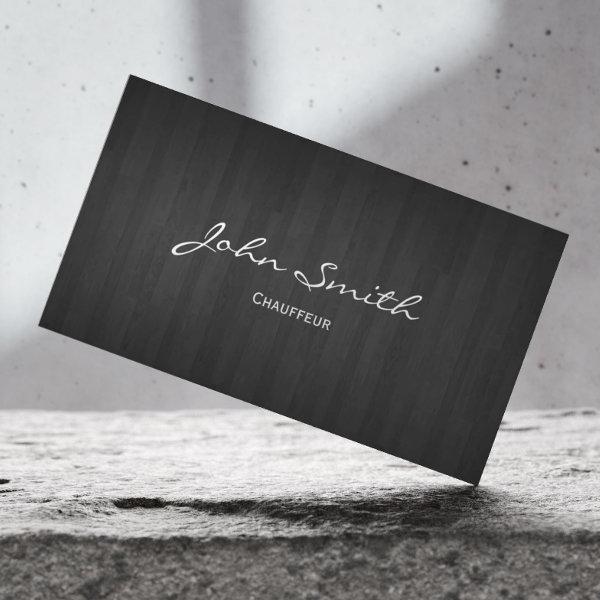Chauffeur Driver Elegant Dark Wood