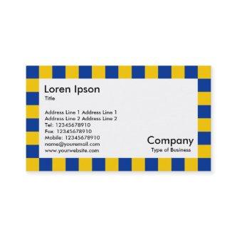 Check Border - Blue and Amber