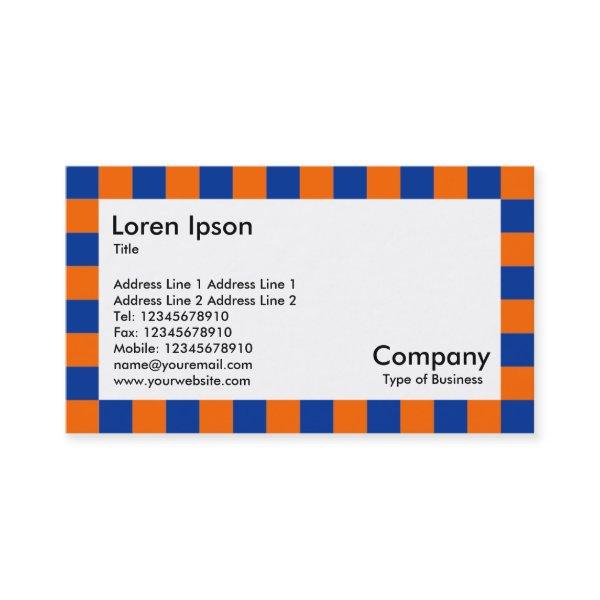 Check Border - Blue and Orange