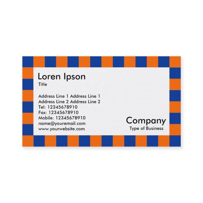 Check Border - Blue and Orange
