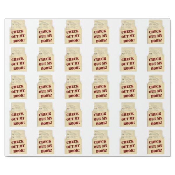 Check Out My Book Author Logo Wrapping Paper