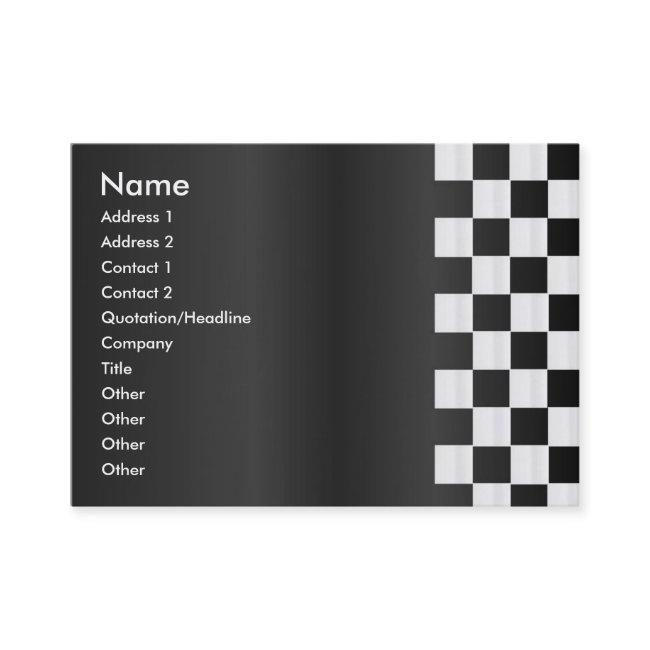 Checkerboard Border Profile Card