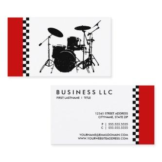 checkered drums.