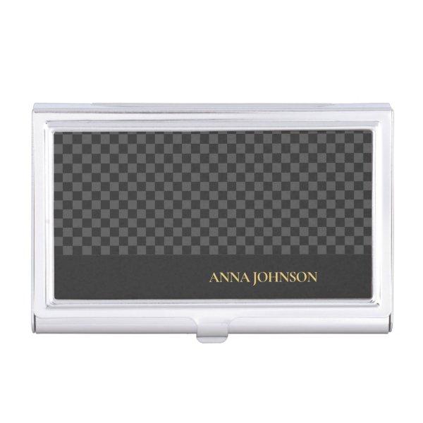 Checkered Pattern Personalized Name  Case