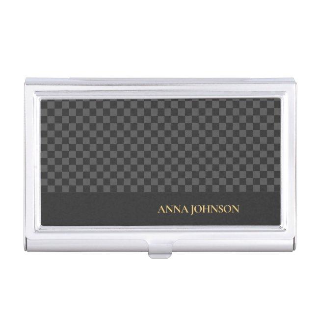 Checkered Pattern Personalized Name Case