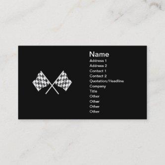 checkered racing flags with a black background