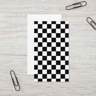 Checkered squares black and white geometric retro