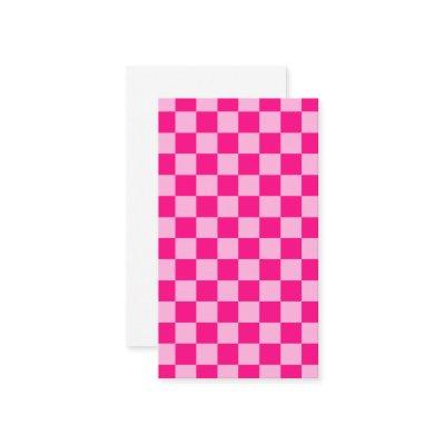 Checkered squares light hot pink geometric retro