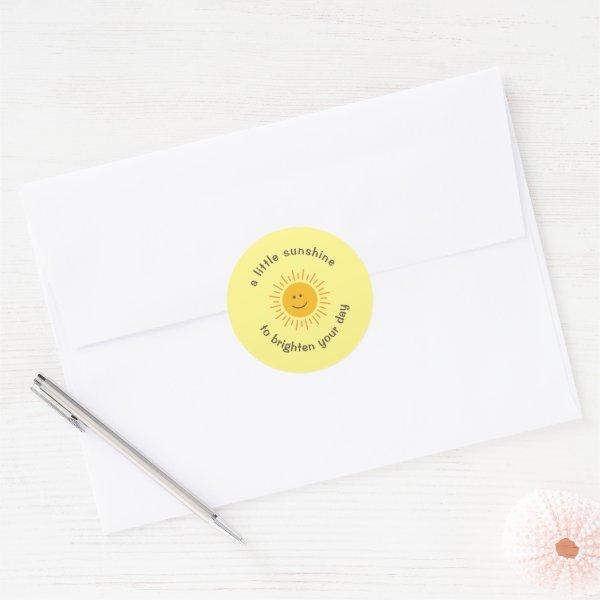 Cheerful A Little Sunshine Envelope Seal Stickers