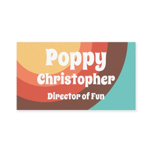 Cheerful Bold Groovy Modern Retro Colorful Curves