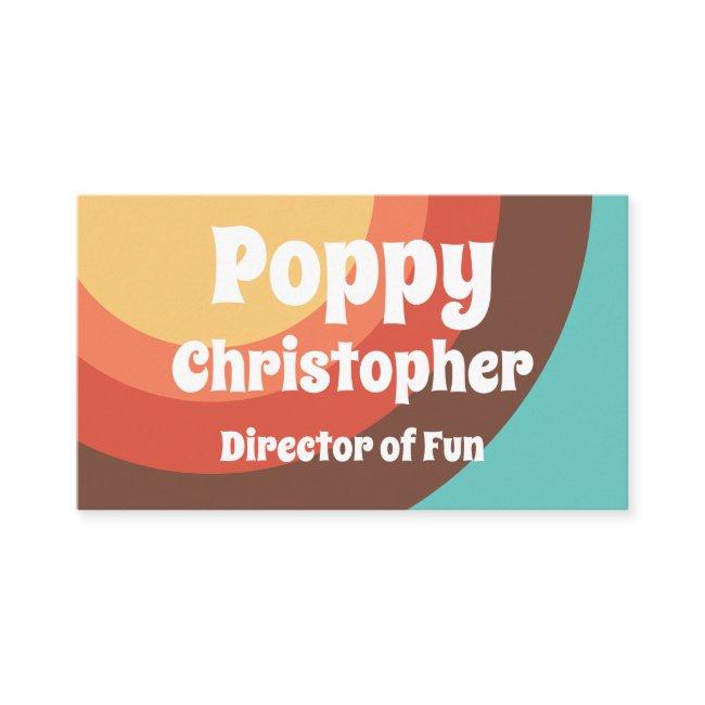 Cheerful Bold Groovy Modern Retro Colorful Curves