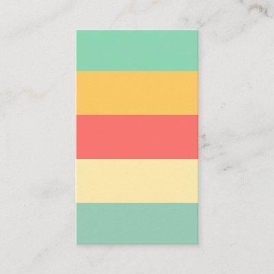 Cheerful Pink Yellow Green Blue Stripes