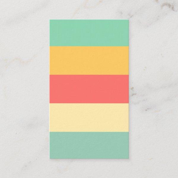 Cheerful Pink Yellow Green Blue Stripes