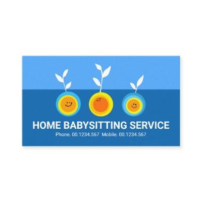 Cheerful Smiling Sun Seedlings Babysitting