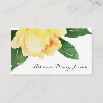 CHEERFUL YELLOW WATERCOLOR FLORAL ADDRESS