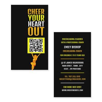 Cheerleader QR Code Sign, Cheerleader Coach
