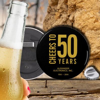 Cheers to 50 Years Business Anniversary Bottle Opener