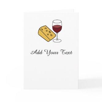 Cheese and Wine Party Custom Greetings Card