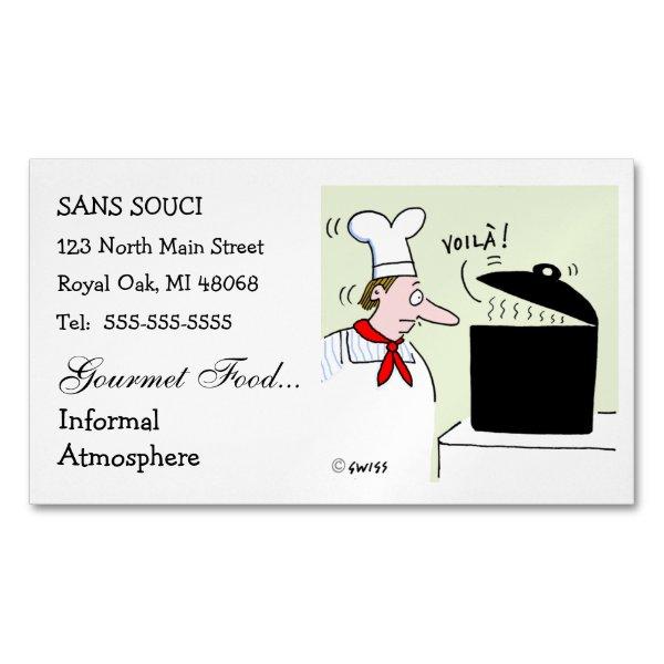 Chef Cartoon Cute Funny Restaurant Catering  Magnet
