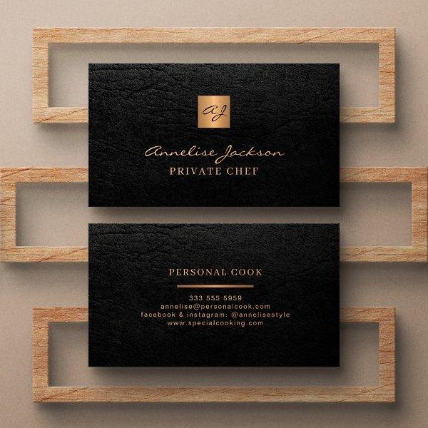 Chef catering restaurant professional gold black