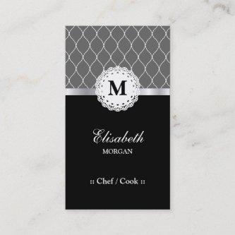 Chef / Cook - Elegant Black Lace Pattern