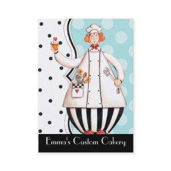Chef Girl Cupcake  - Red-Orange Hair