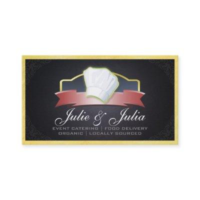 Chef Hat Catering Gold & Red Ribbon Personal Chef